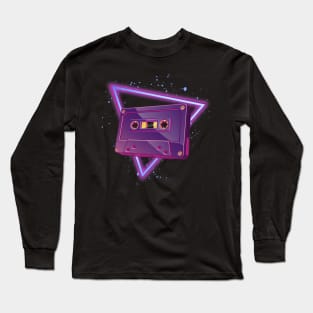 Take Me Back - Cassette Tape Synthwave Long Sleeve T-Shirt